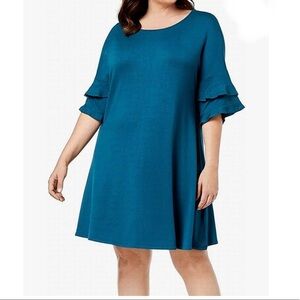 John Paul Richard Sylvan Teal Modest Dress
